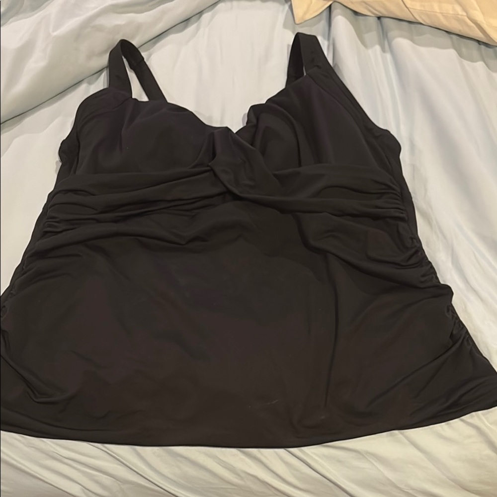 Lands' End Women's Black Swim Top